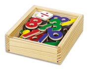 Magnetzahlen, 37 St�ck im Holzk�stchen, 3-8 Jahre