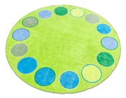 Riesen-Rundteppich - Dots, Sitzkreisteppich mit 3 Metern Durchmesser