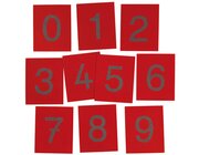 Sandpapierziffern auf Holztafeln, 10 St�ck, 3-8 Jahre