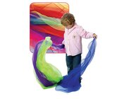 Satz mit 10 Spielt�chern, 140 x 140 cm, farbig sortiert, ab 3 Jahre