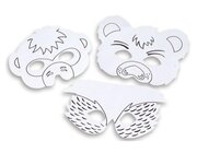 Tiermasken Blanko-Set, Set mit 8 St�ck, ab 5 Jahre