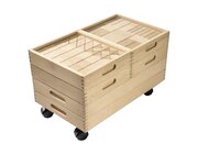 Fr�bel-Bauwagen, 230 Bausteine in 6 Holzk�sten