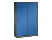 C+P Sportger�teschrank, 1950x1200x400mm Korpus RAL 7016 Anthrazitgrau, Front RAL 5010 Enzianblau