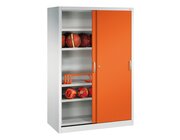 C+P Sportger�teschrank, 1950x1200x600mm, Korpus RAL 7035 Lichtgrau, Front RAL 2004 Reinorange