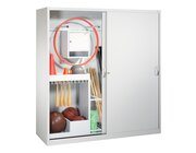 C+P Sportger�teschrank, 1950x1900x600mm, Korpus RAL 7035 Lichtgrau, Front RAL 7035 Lichtgrau