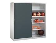 C+P Sportger�teschrank, 1950x1900x600mm, Korpus RAL 7035 Lichtgrau, Front RAL 7016 Anthrazitgrau