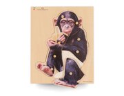 Holz-Puzzle Schimpanse mit gro�en Griffen, ab 2 Jahre