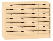 Eigentumsschrank mit 28 Materialk�sten, Buche Dekor, BxHxT: 100 x 77 x40 cm