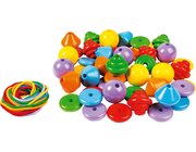 Holzperlen XXL mit Schn�ren, ab 3 Jahre (unter Aufsicht ab 2 Jahre)