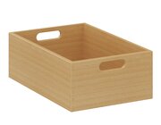 Materialkasten flach, H�he 12 cm, Buche natur