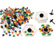 Prismo Kreisel 500 Dreiecke mit Kreiselrahmen inkl. Glitzer-Steinen 5er-Set durchgef�rbt