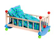 Puppenwiege mit Kissen und Decke, ab 12 Monate