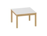 Quadrattisch 80 x 80 cm, Tischplatte wei�, H�he 53 cm, Filzgleiter