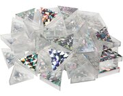 Kleinkinder-Riesen-Prismo Dreiecke 100 St�ck Glitzer Gold und Silber transparent