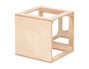 Spiegelw�rfel natur lackiert