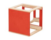 Spiegelw�rfel farbig gebeizt, rot