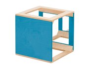 Spiegelw�rfel farbig gebeizt, t�rkis