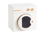 Waschmaschine mit drehbarer Trommel und Bullaugent�r, Krippenspielm�bel