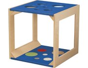 Krabbelw�rfel mit Sinnesmaterial, blau