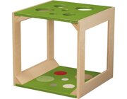 Krabbelw�rfel mit Sinnesmaterial hellgr�n