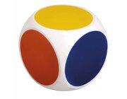 Farbenw�rfel, 10 cm, aus weichem Kunststoff