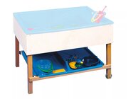 Holzrahmen-Fahrwerk f�r den Sand-Wassertisch