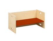 Kubenbank 72 x 36 cm, Sitzfl�che Indischrot