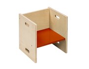 Kubenstuhl - 33 x 33 cm, Sitzfl�che: Indischrot