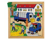 Thema-Puzzle Stra�e - M�llabfuhr, ab 5 Jahre