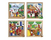 Thema-Puzzles Stra�e - 4er Set, ab 4 Jahre