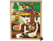 Puzzle dr�ber und drunter - der Wald, ab 5 Jahre