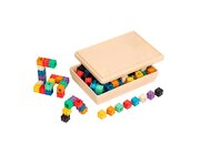 100 Steckw�rfel in 10 Farben in Box aus RE-Wood�