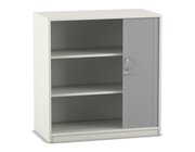 Flexeo Rollladenschrank wei�, 3 F�cher, BxHxT 94,4 x 99,1 x 58 cm, Sockel