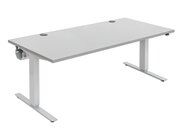 Flexeo� Schreibtisch 180 x 80 cm, elektrisch h�henverstellbar 63 bis 129 cm, wei�,