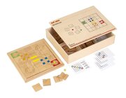 Murmel-Code, Lernspiel in Holzkiste