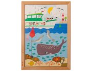 Drunter und dr�ber Puzzle - im Meer, 28 Teile mit Holzrahmen, ab 4 Jahre