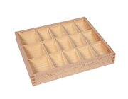 Kasten mit 15 F�chern f�r die Wortsymbole