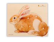 Holz-Puzzle Hase mit gro�en Griffen, ab 2 Jahre
