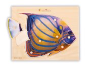 Holz-Puzzle Lila Fisch mit gro�en Griffen, ab 2 Jahre