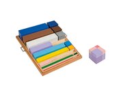 Kasten mit W�rfeln und Quadraten, ab 9 Jahre