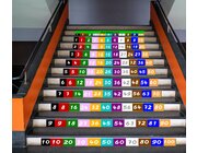 Treppen-XXL Sticker Kleine 1x1 in Montessorifarben, 120 x 10 cm