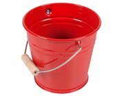 Eimer aus Metall gro� rot, ab 3 Jahre