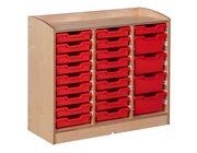 Regal f�r Schubladen, Birkenfurnier, OHNE Schubladen und Schienen