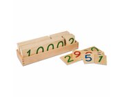 Gro�e h�lzerne Zahlenkarten im Holzkasten 1-9000, ab 4 Jahre