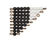 Schwarz-wei�e Perlentreppen ein Satz, lose Perlen Kunststoff