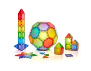 Translucent Solid Magnetic Polydron Grundformen Set, 104 Teile, ab 3 Jahre