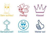 Lob-Stempel, 6 St�ck, 3-10 Jahre