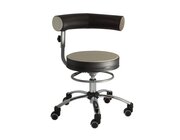 Sanus�-Gesundheitsstuhl 50-63 cm mit h�henverstellbarer Lehne, Kunstleder beige/schwarz, SLN-Rollen leicht gebremst