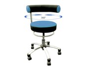 Sanus Gesundheitsstuhl 36-43 cm, Stoff blau/schwarz, mit B�rorollen