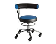 Sanus Gesundheitsstuhl 46-54 cm mit h�henverstellbarer Lehne, Kunstleder blau/schwarz, mit B�rorollen